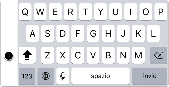 Digitare testo su iOS