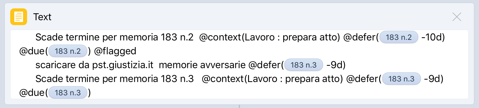 56 - 03 modello Omnifocus con variabili e TaskPaper.jpeg