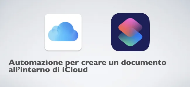 Automazione per creare un documento all’interno di iCloud