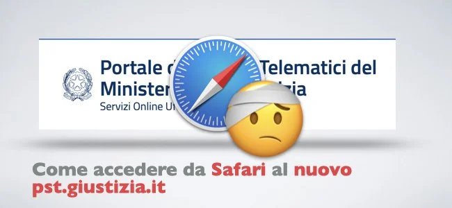 Come accedere da Safari al nuovo pst.giustizia.it