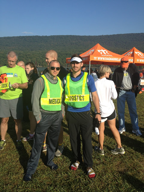 Which is what my Ragnar DC 2012 teammates did. But hey - it worked. I also once clipped a bike reflector onto the back of my vest to add another piece of blinking "flair" -- do whatever it takes to make sure you're seen!