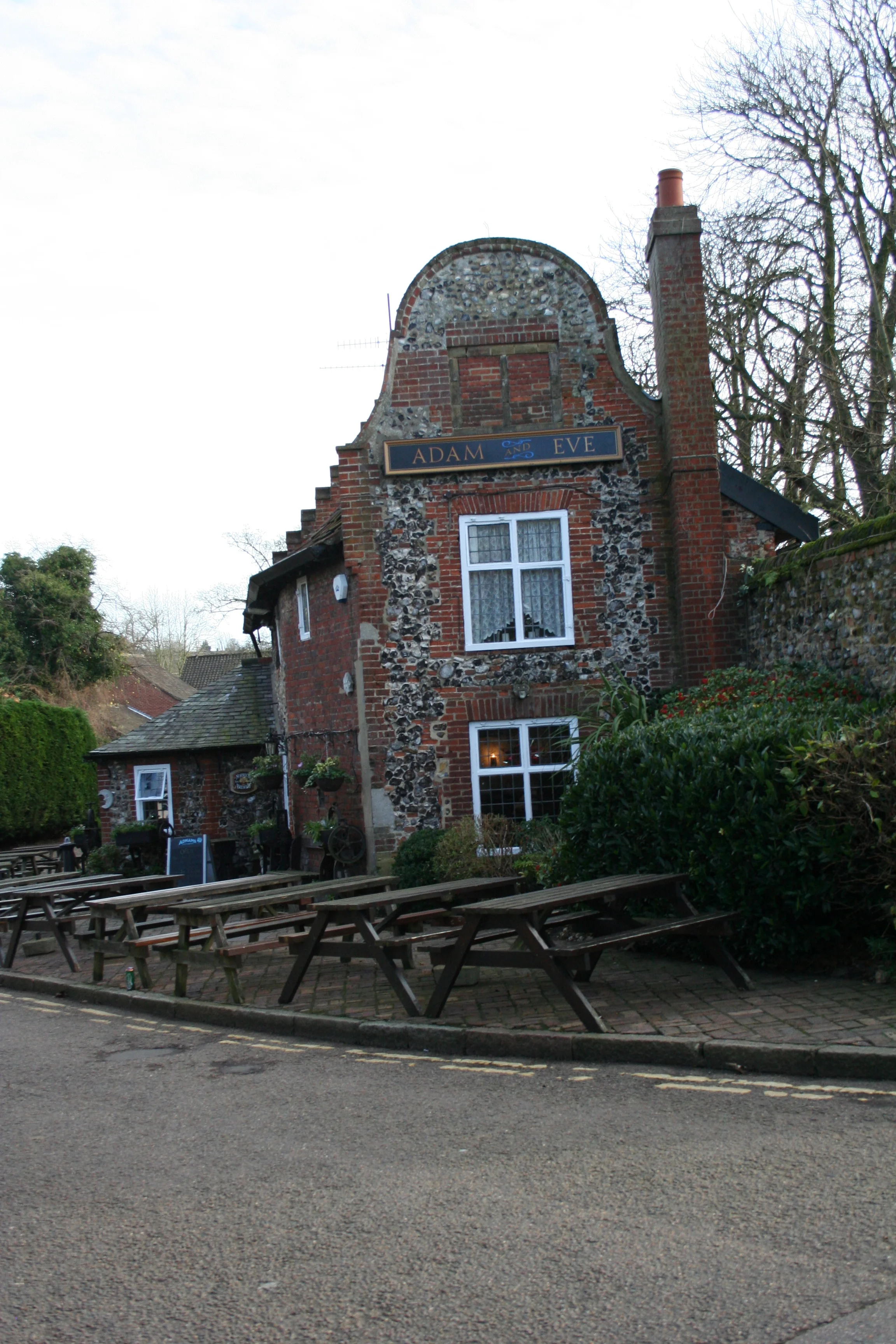 The Adam and Eve pub in Bishopgate, near Norwich Cathedral. It is claimed to be the oldest pub in the city, with the earliest tavern on site dating back to at least 1249.