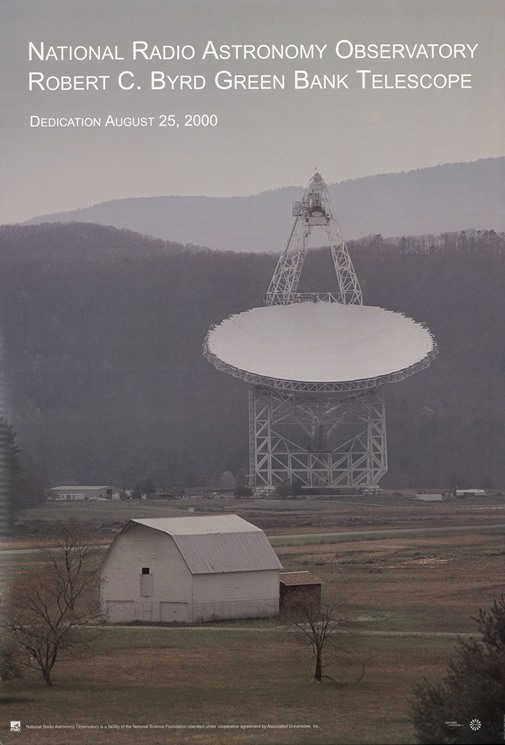 GBT Dedication Poster. Photograph by Mike Bailey; poster via NRAO /AUI.