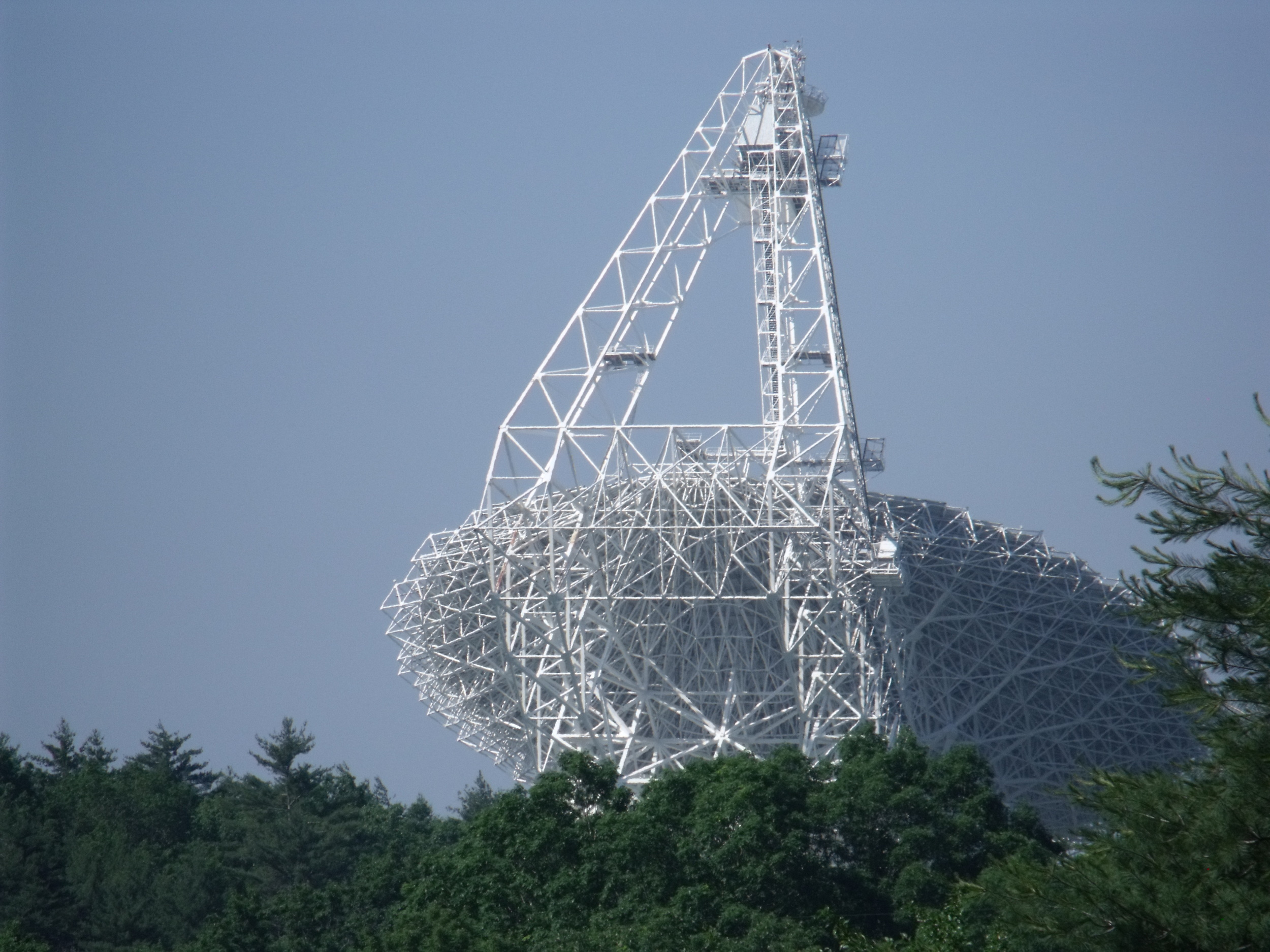 View of the arm of the GBT from the back. Photograph by Olivia Harper Wilkins.