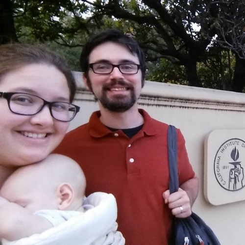The family at the start of Caltech's first term