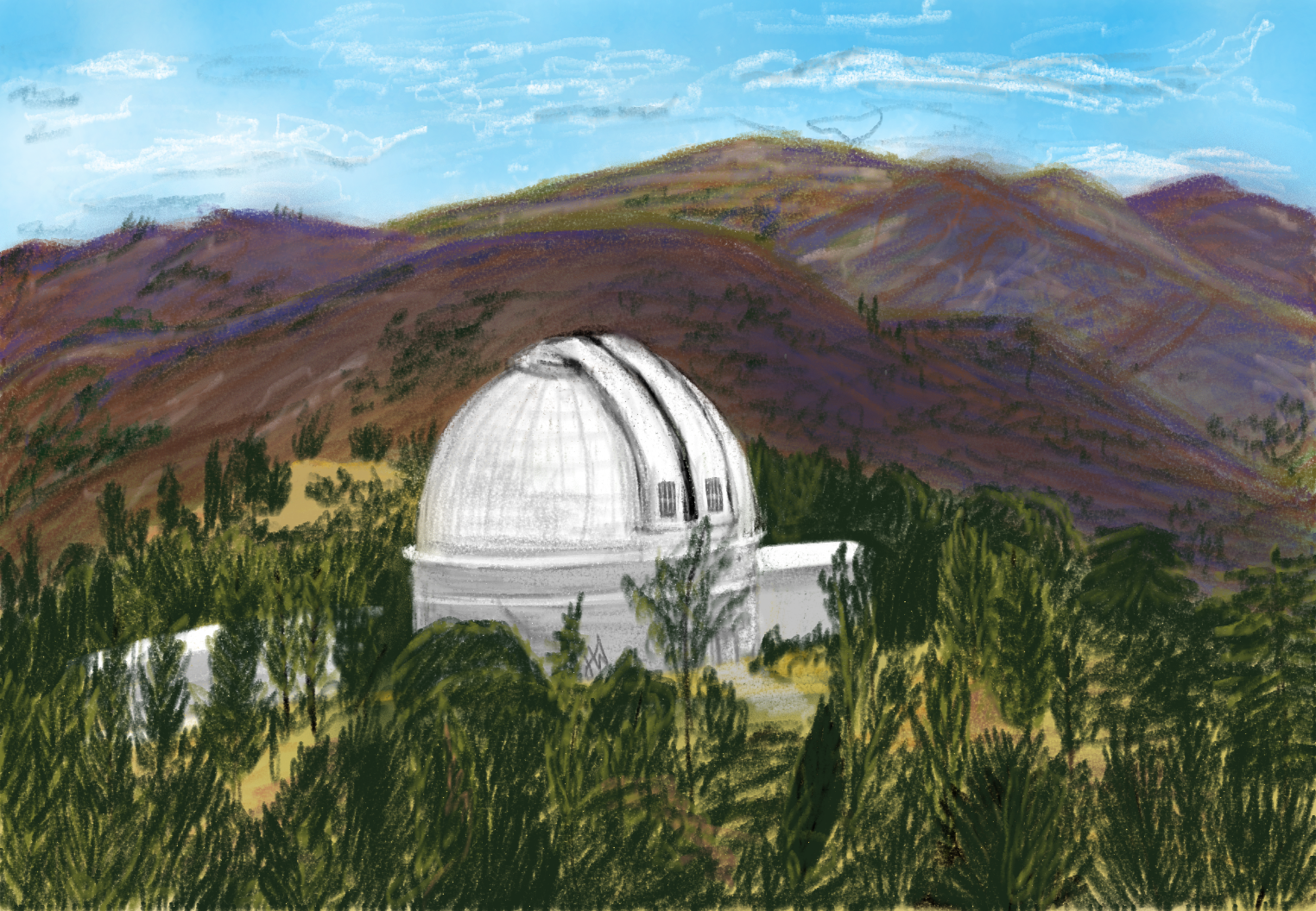 Mount Wilson Observatory postcard