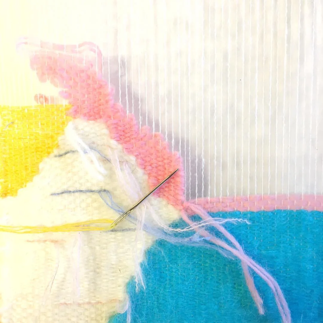 Good Morning. Weaving takes time, threads go under and over, link from one to the other. She will show after trying and failing a million times. 走慢ㄧ點點,避免繞ㄧ樣的圓,ㄧ圈又ㄧ圈。01.27.2017