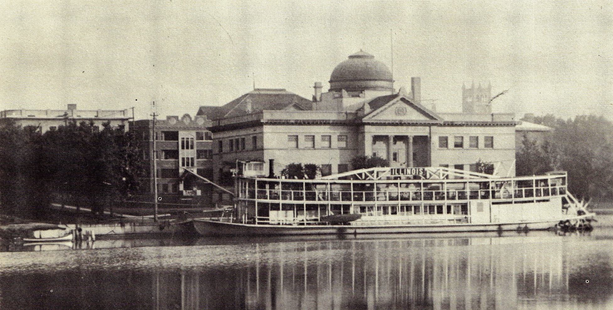 The original Rockford Public Library, a Carnegie Library. We tried 'State of the Art' 50-60 years ago...and lost this in the process. Image via www.rockfordreminisce.com