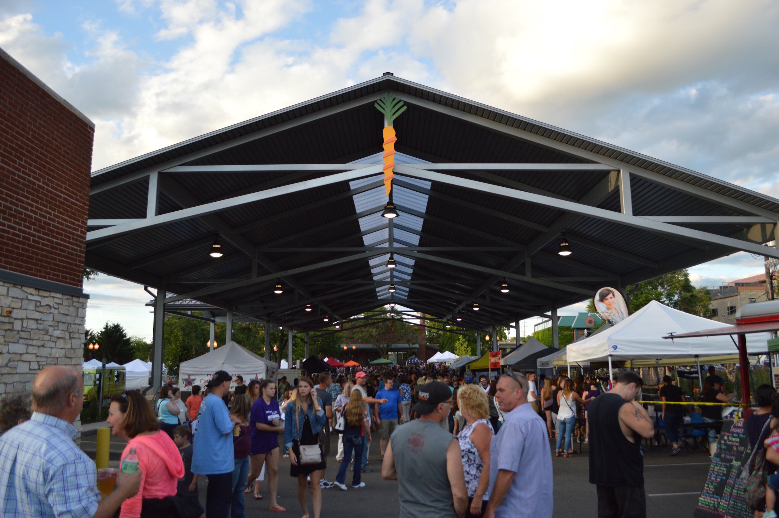 City Market attendance averages 5,000 persons weekly. Imagine if everyone drove separately in their own cars to the market; how does that affect the sense of conviviality and place-making that downtown advocates are fighting for? Arrive on your bike, however, and you'll find 'parking' in a flash.