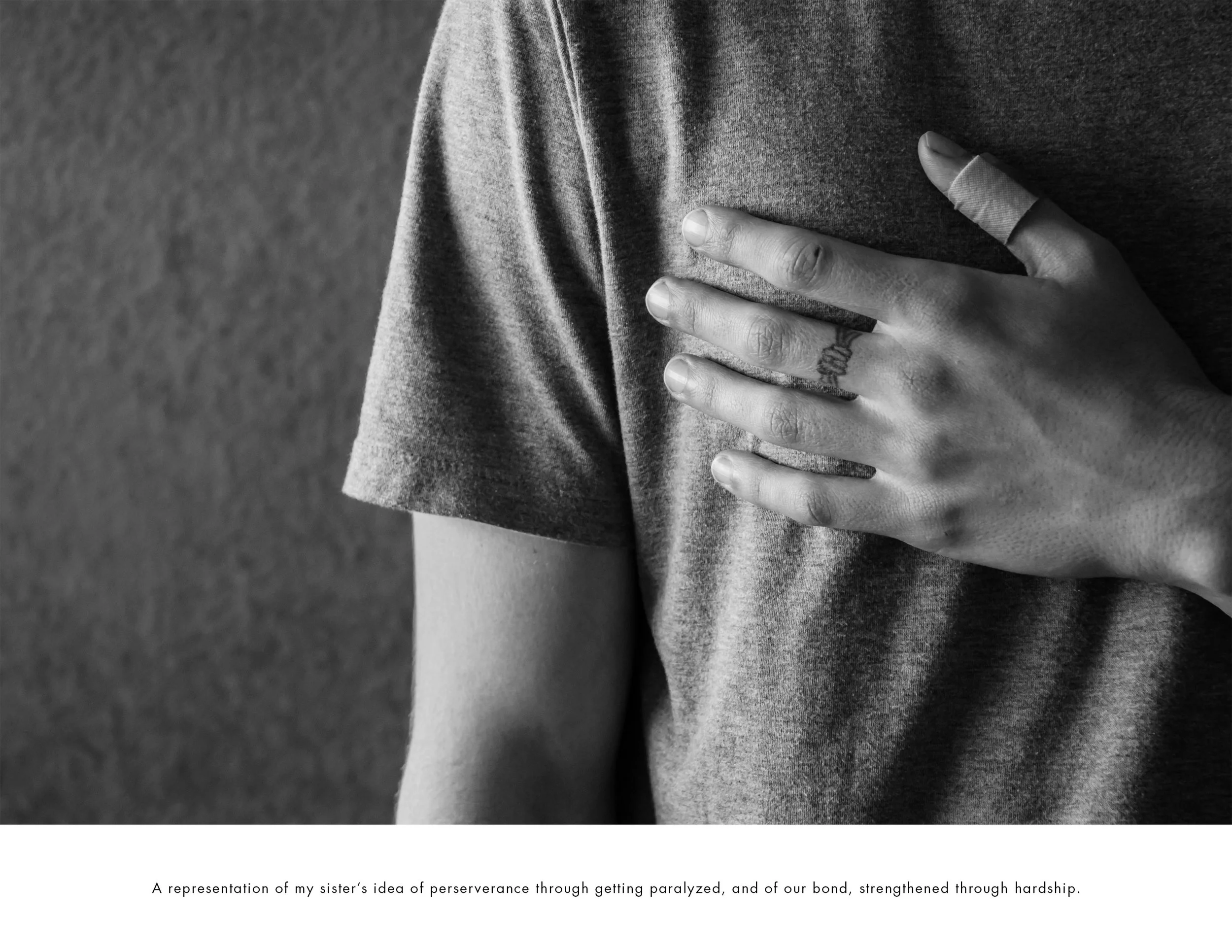 CMU Spring 2016, 8.5x11"digital print, Introduction to Photography, Final Project. Students spend several weeks exploring a self-assigned concept of their choosing. They submit 5 prints with exhibition ready presentation.
