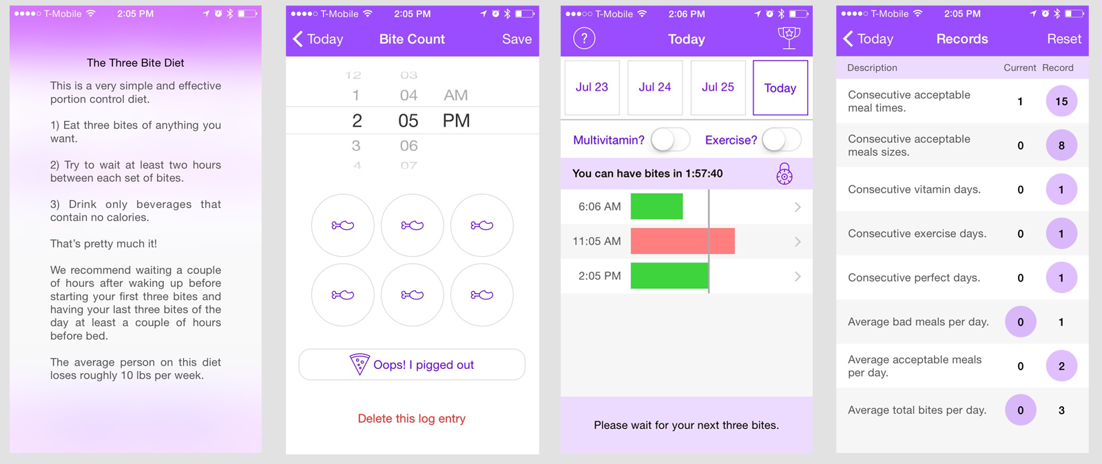 Original app design.