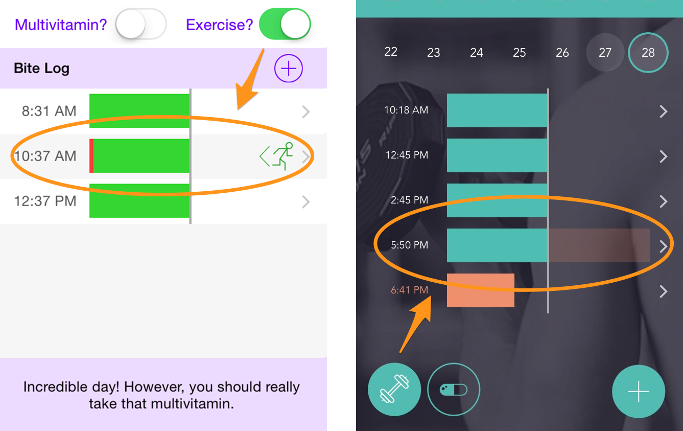 Toggling exercise button trims down some over-bites.
