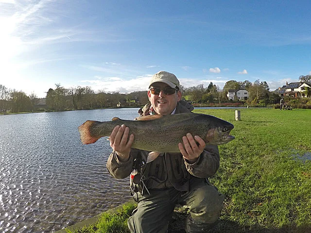One of the best fish of the week - a 7lb Rainbow for Dick Burt, caught on a Cats Whisker.