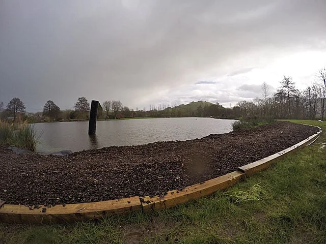 We have been installing temporary paths at the fishery this week
