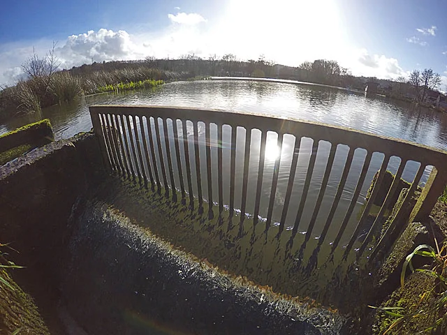 Photo taken on 9th Feb 2016 - Gin clear water flows from the outlet of Anchor Lake, which has become a favourite with many anglers since the excavation in Aug 2015