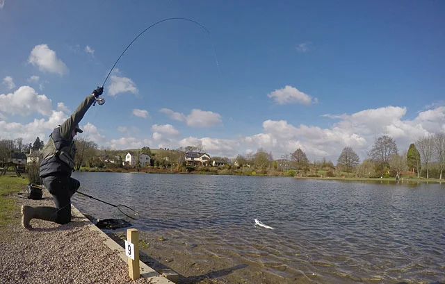 A last gasp Trout for Rob Grisley fishing Peg 9 in the afternoon