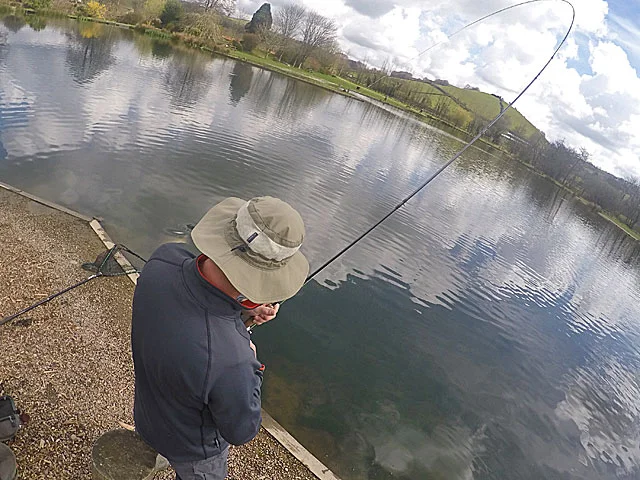 5 weight rod, 8lb leader and one very big trout