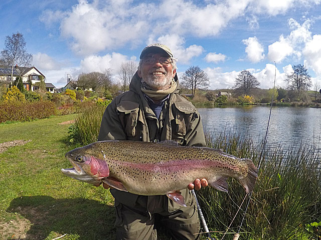 Star of the Day - Tom Hendy with a double caught during the Trout Fisherman visit