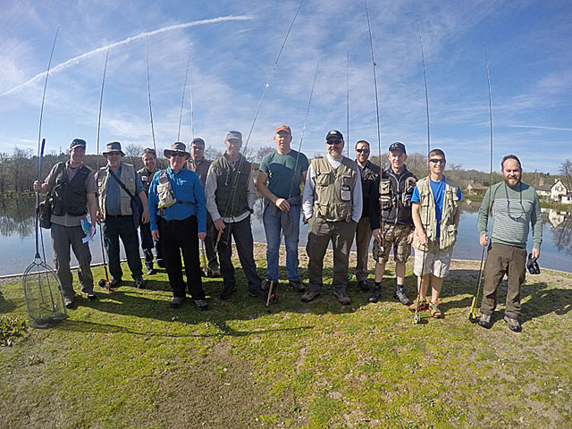 The UK Hydrgraphic Office enjoy a day fly fishing at Exe Valley Fishery ...