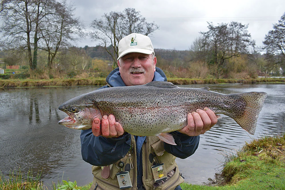 8lb 9oz of Anchor Lake Rainbow Trout for John Ratcliffe, caught in early Feb 2017 using a Black Nomad.