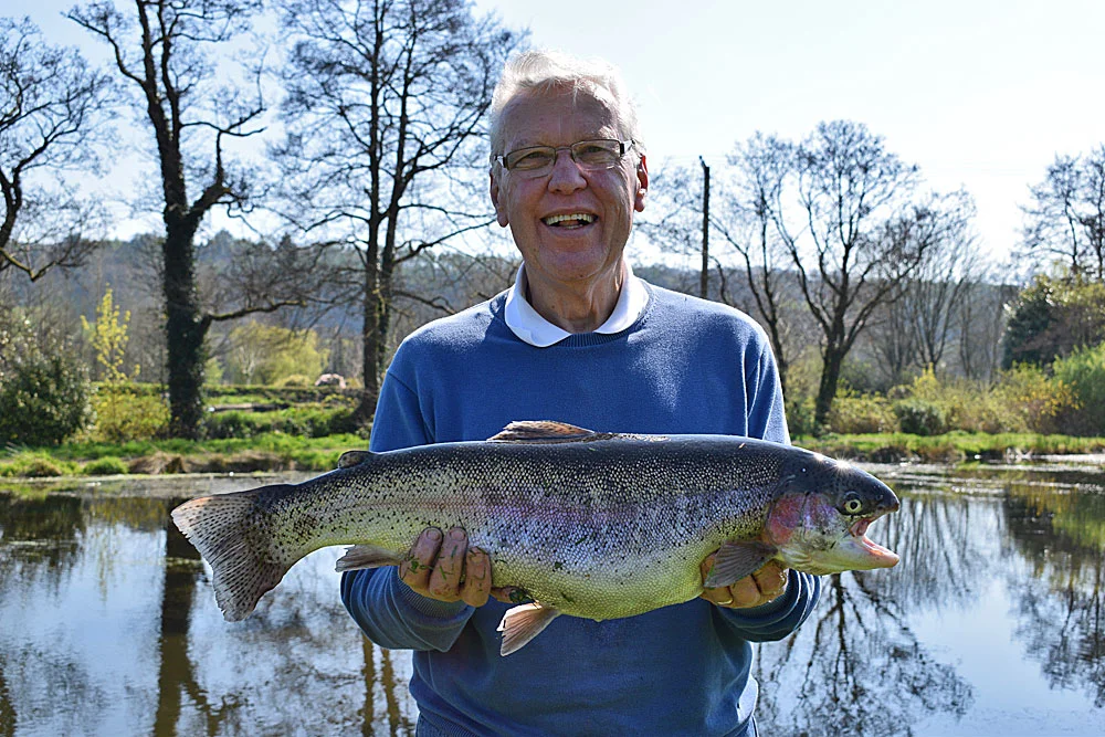 Mr Metcalfe travelled all the way from Wales to wet a line at Exe Valley and was rewarded for his efforts in the form of this double figure Rainbow.