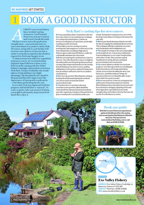 Find out how to get started fly fishing - see Trout Fisherman magazine Issue 496