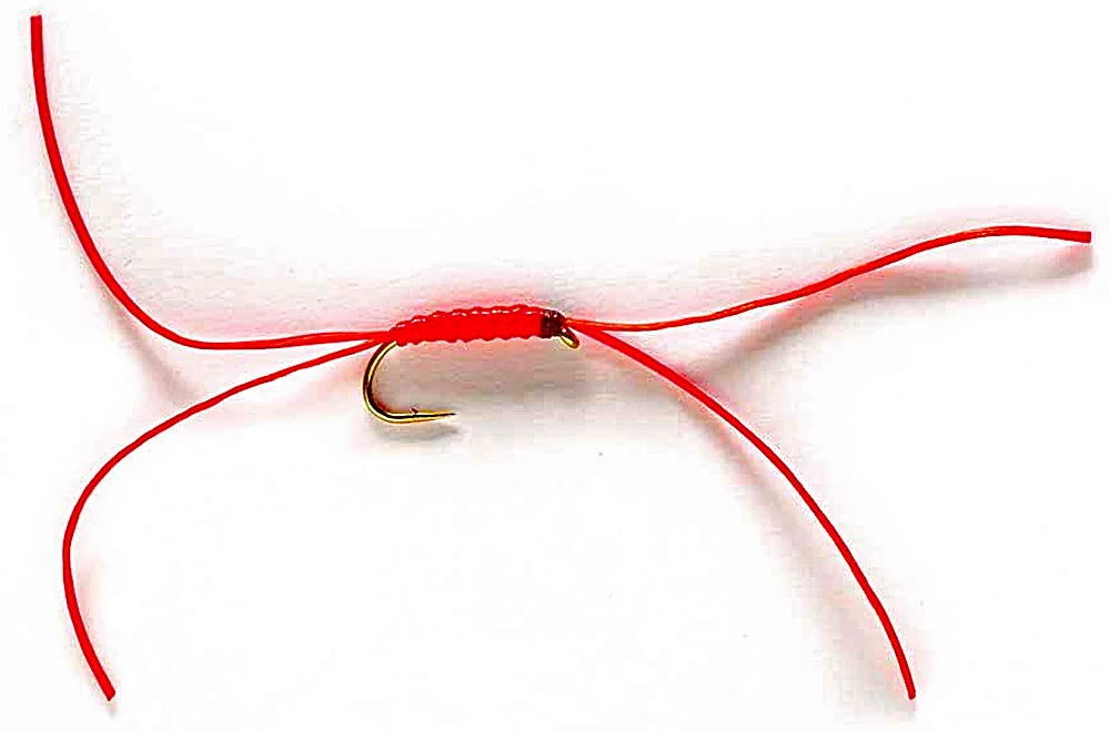 The trout in Anchor Lake don’t seem to be able to resist these Bloodworm patterns
