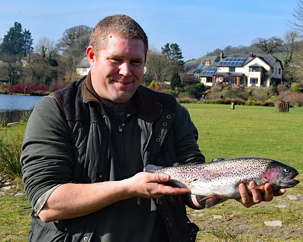 Richard Carr making the most of the beautiful February weather