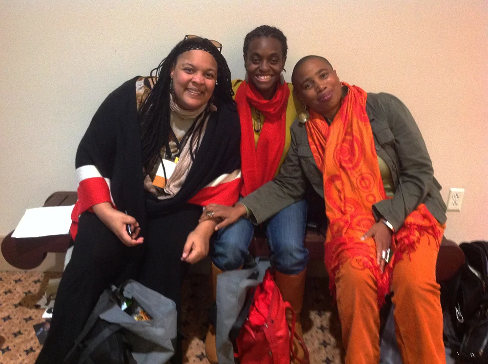 Black Feminist Scholars/Cultural Workers Rev. F. Reanae McNeal, Tracy L. Fisher and Aishah Shahidah Simmons at the National Women’s Studies Association Annual Meeting, Madison, Wisconsin © 2015
