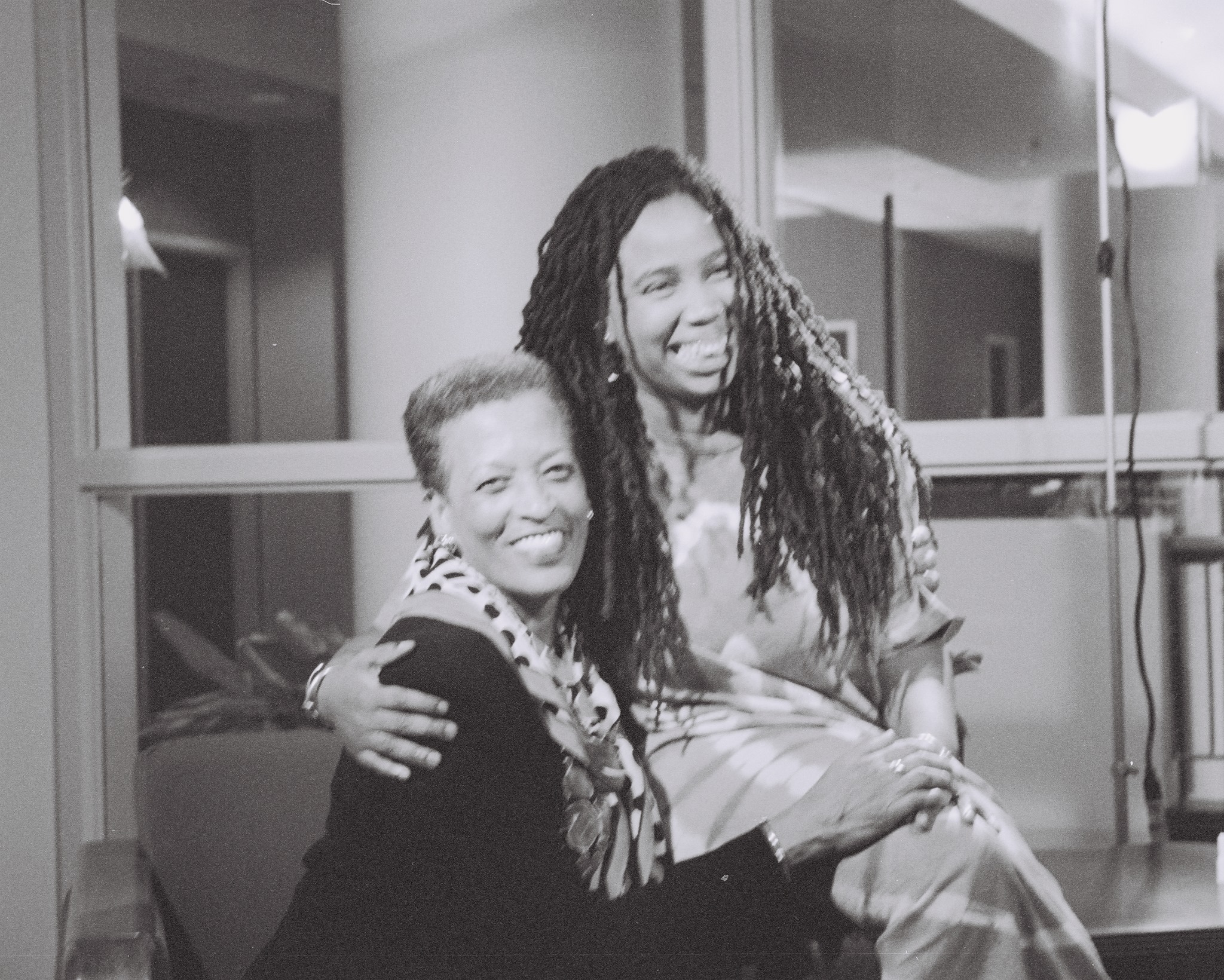 NO! Production Still: producer/director Aishah Shahidah Simmons and featured interviewee Johnnetta Betsch Cole _Joan Brannon, Photographer ©1999