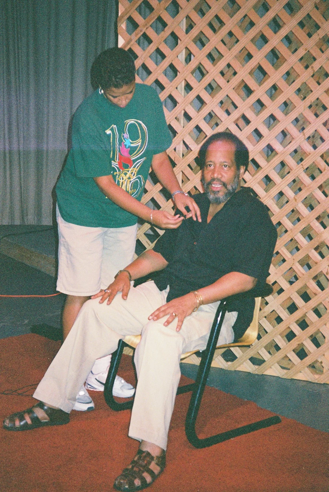 NO! Production Still: assistant director Nikki Harmon and creative advisor/featured interviewee Michael Simmons_Wadia Gardiner, photographer © 1999