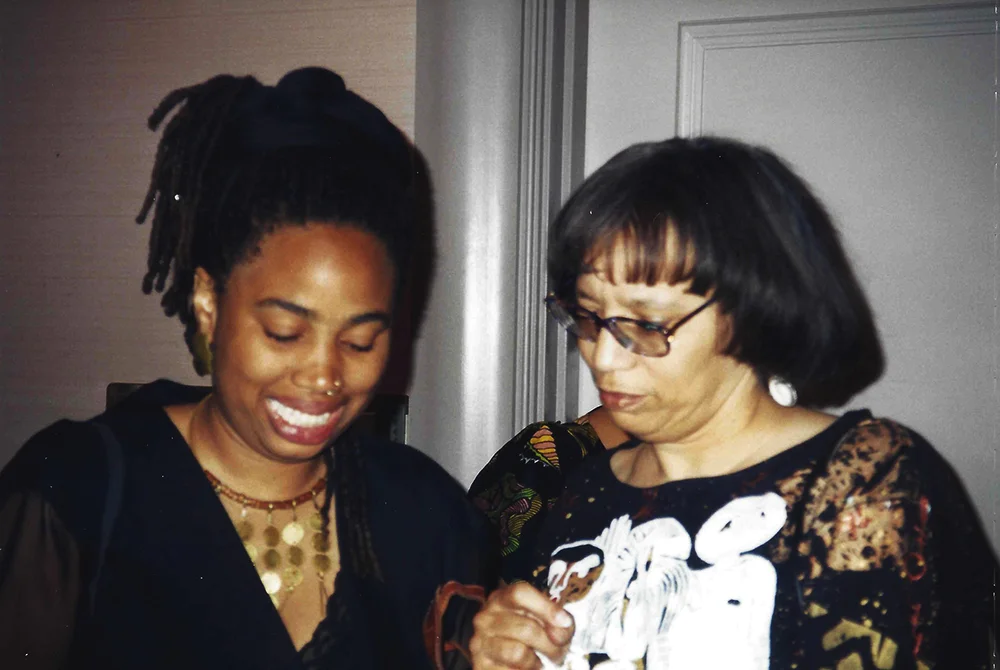 Aishah Shahidah Simmons and Black feminist scholar-activist Beverly Guy-Sheftall at the National Black Arts Festival in Atlanta, Georgia_Michael Simmons, photographer ©1996