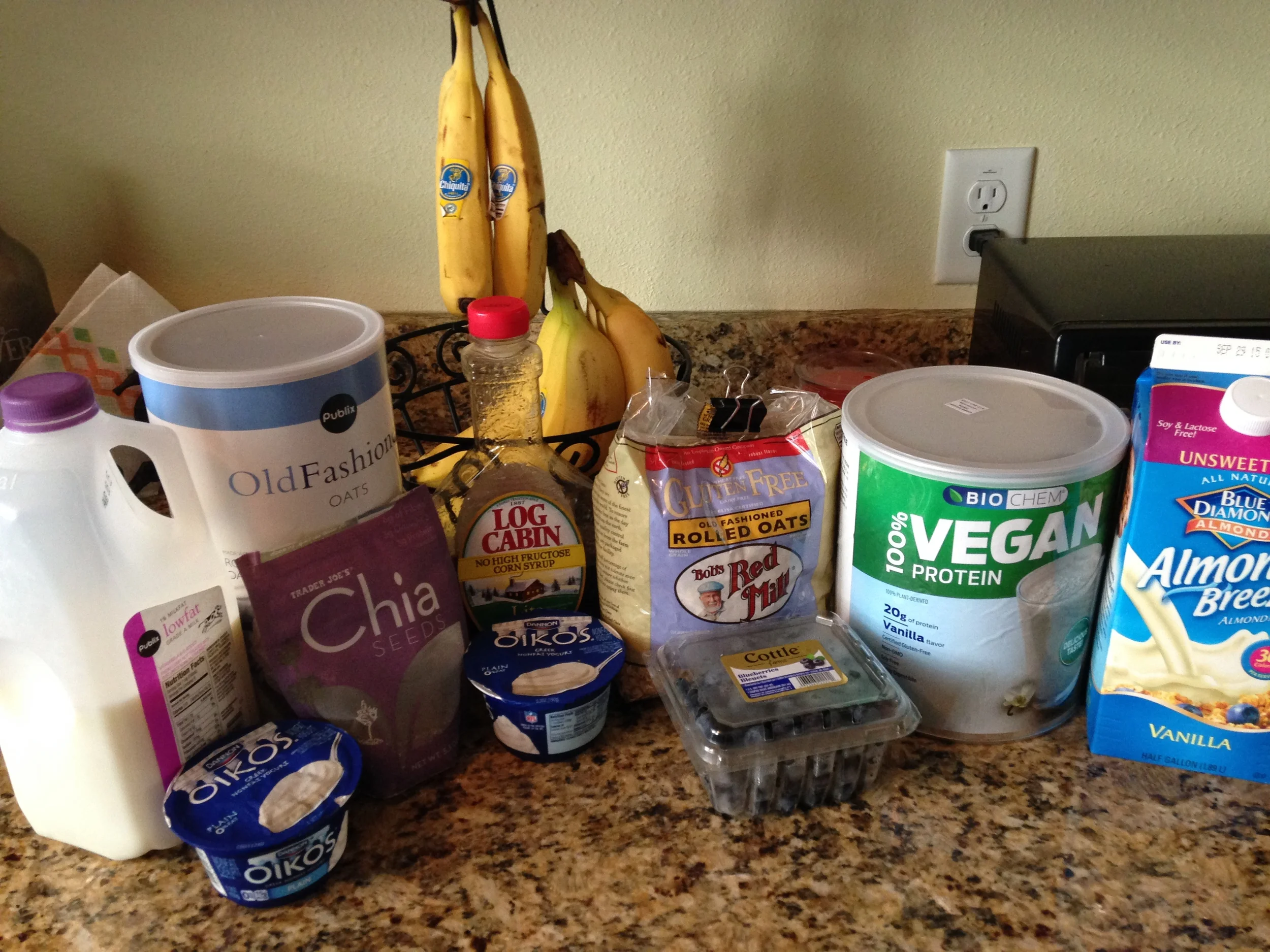 Maple Blueberry Oats ingredients