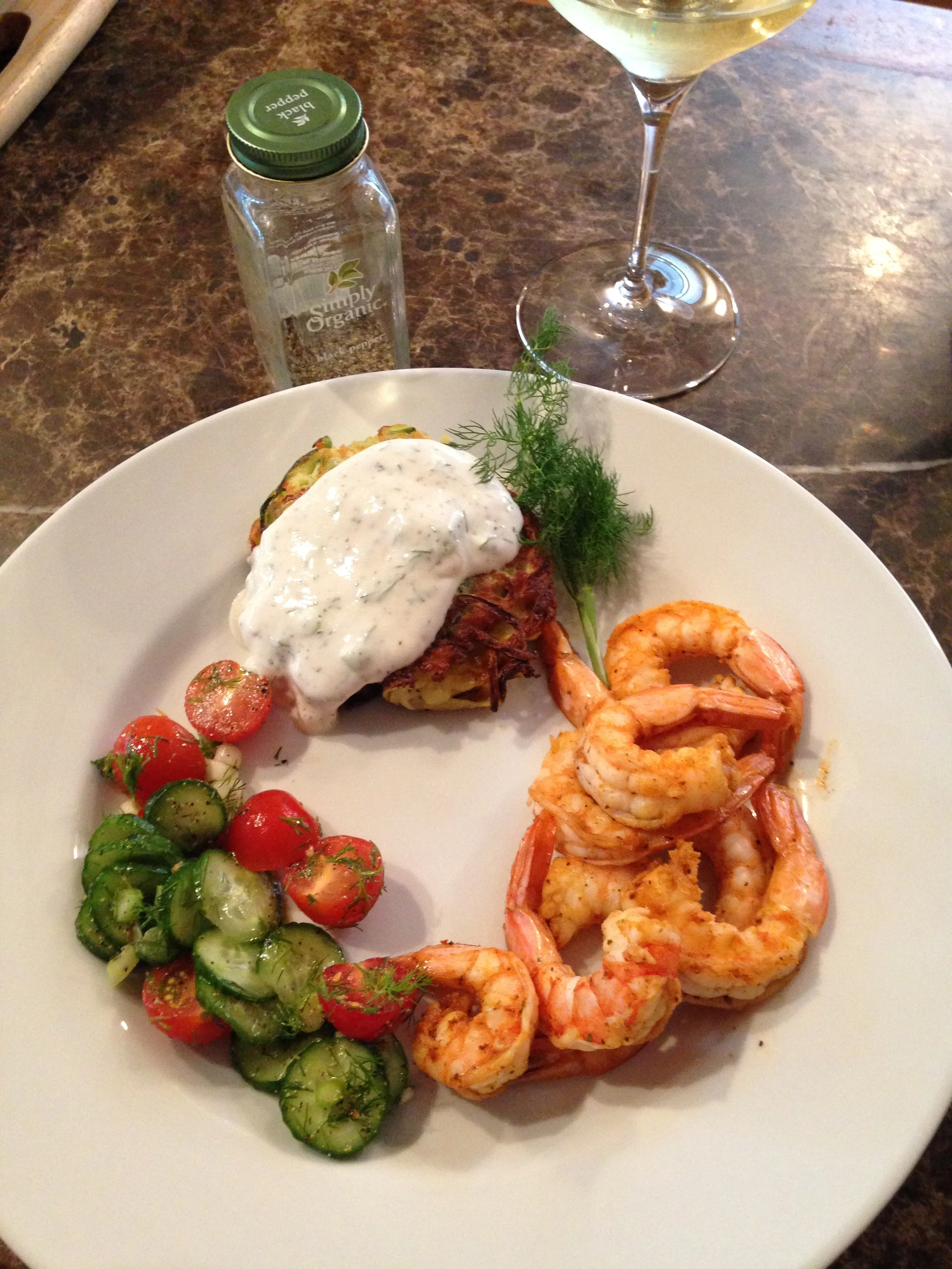 Meal Makeover: Zucchini Pancakes with Creamy Dill Sauce 