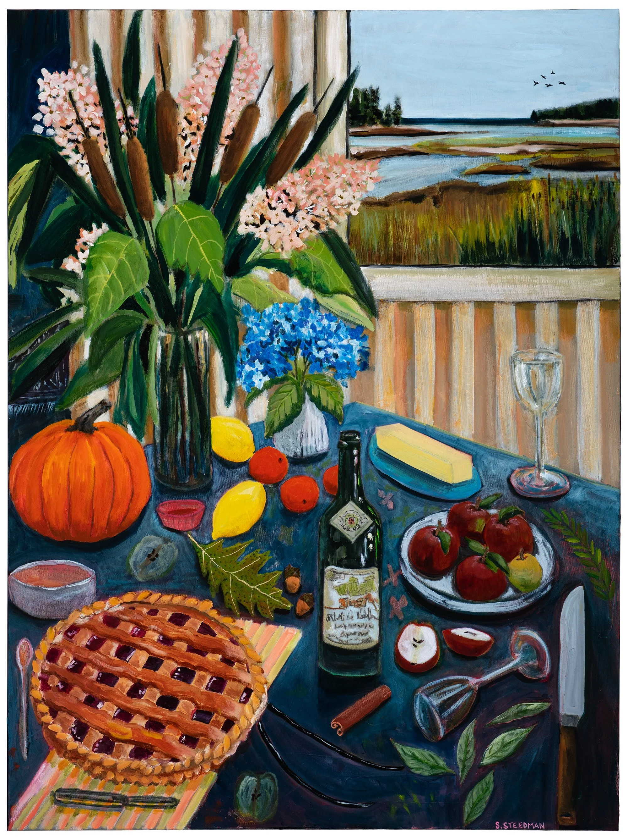 The painted table in fall