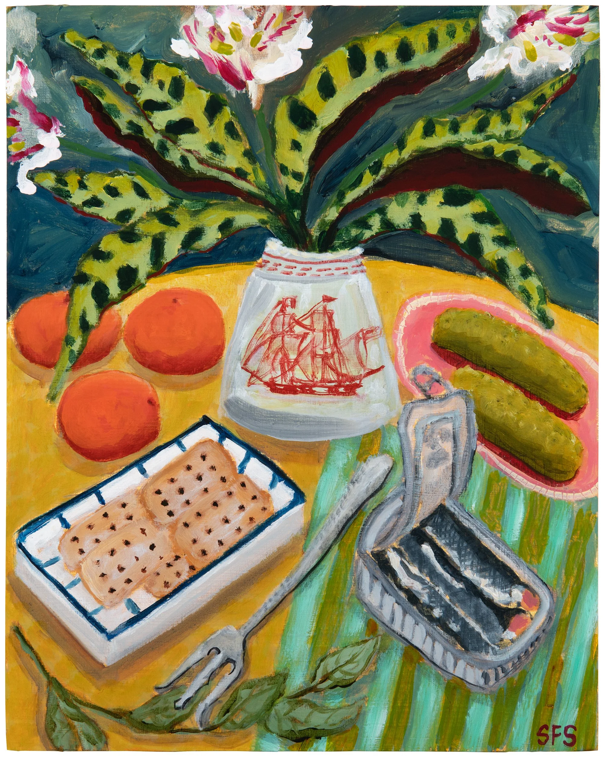 Brig Olive of Newbury sardine and pickle lunch