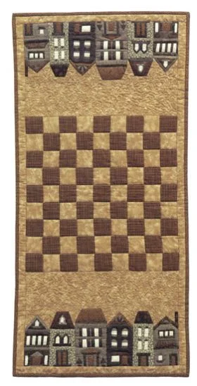 Un camino de mesa/ tablero para damas o ajedrez. Qué gran idea! Foto cortesía: Shop Martingale