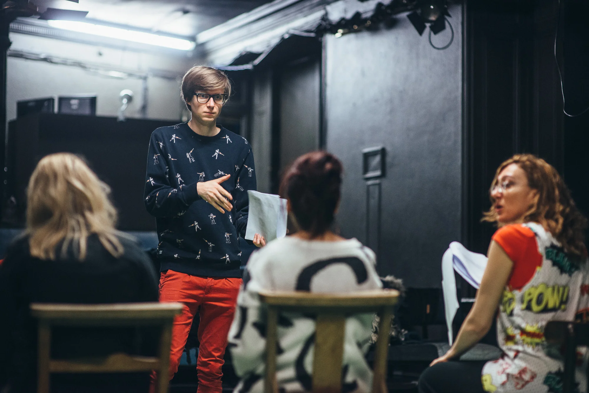 Rehearsal photo, 5boys