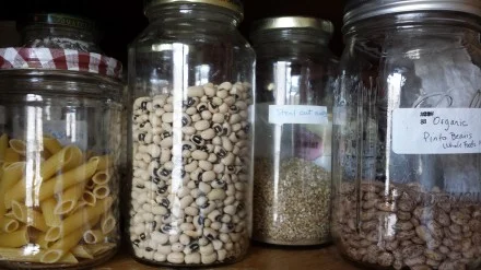Of course, similar to the water bottle situation, I save even more money by reusing the glass food jars I already have in the cupboards, refrigerator, and even in the freezer. And my favorite way to avoid plastic wrap is storing leftovers in a bowl with a saucer on top.