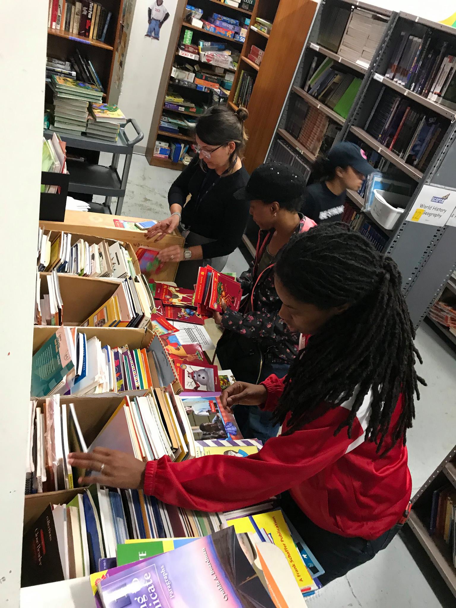  Teachers can take items from the Book Rescue for a small donation 