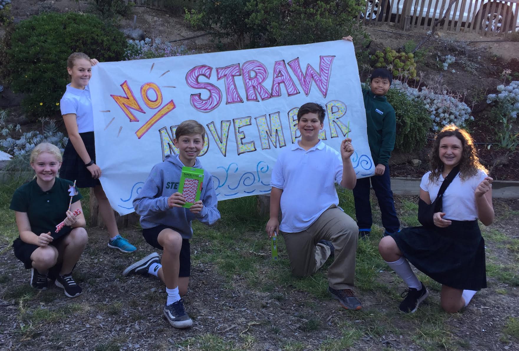 Students at the Stevenson School have joined the #NoStrawNovember movement.