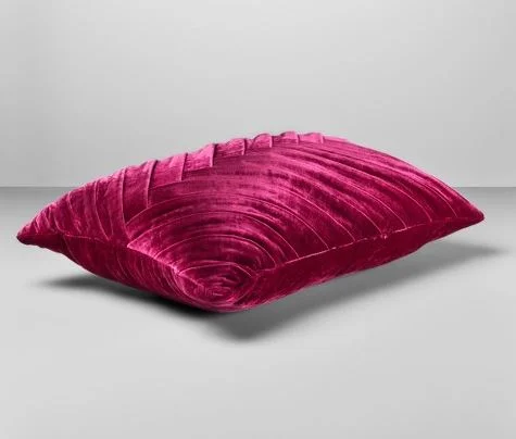 Pink Pleated Velvet Pillow
