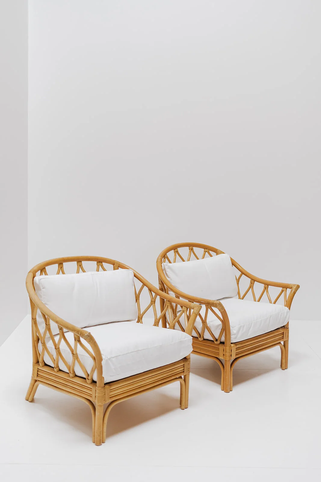 Pari Rattan Arm Chairs