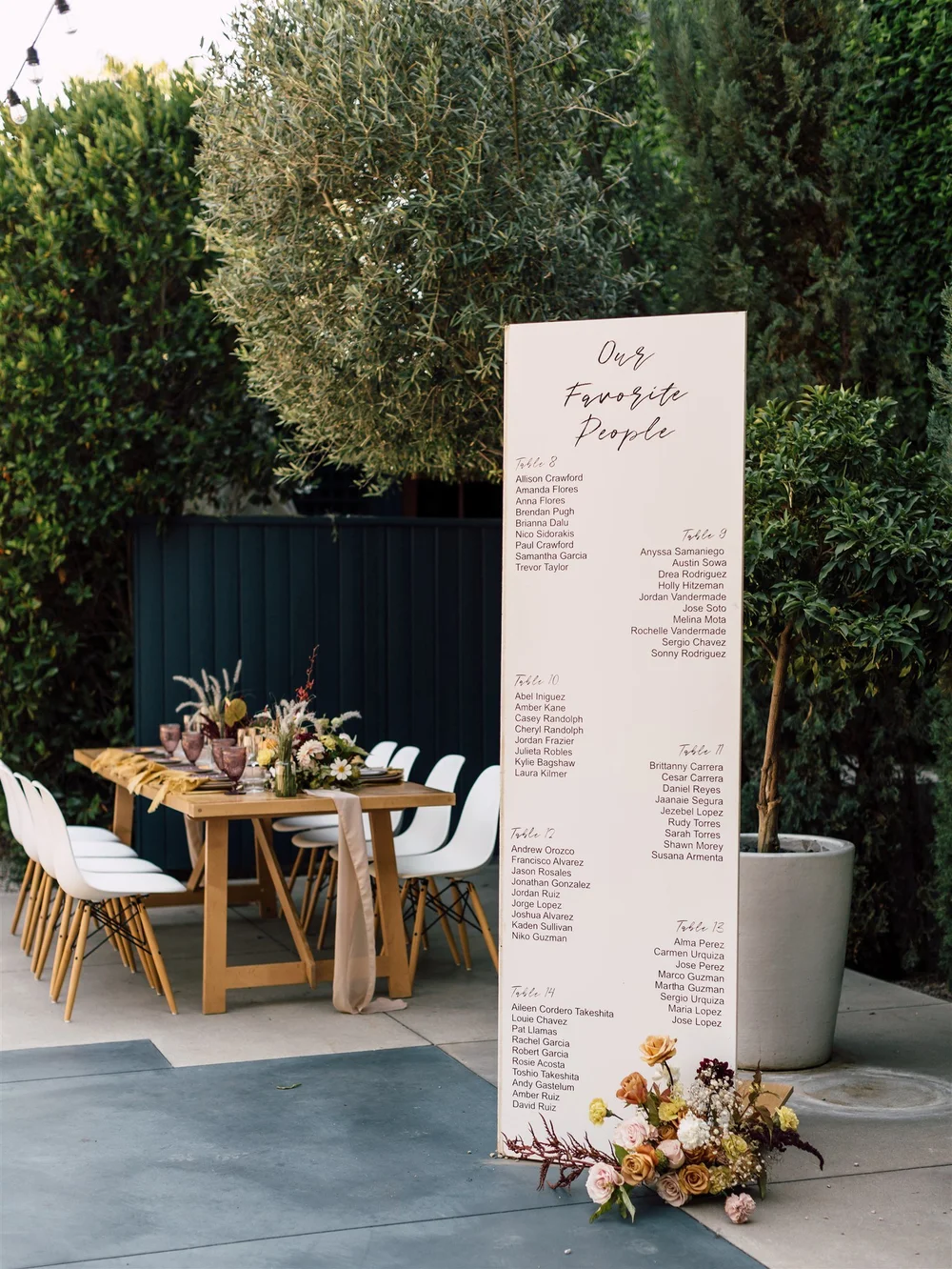 Wedding table seating display | Honestweddingadvice.com