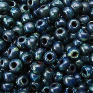 3 Colors - Miyuki Seed Beads Size 8/0 Picasso Seafoam, Montana