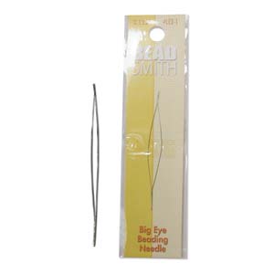 Beadsmith Big Eye Fine Beading Needles, 2.125 Inches Long 4 Piece, OR  Beadalon 2 Piece, 3.5 Curved Big Eye Needles for Bead Spinners 