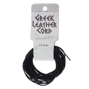 Greek Leather Cord - Black 2mm