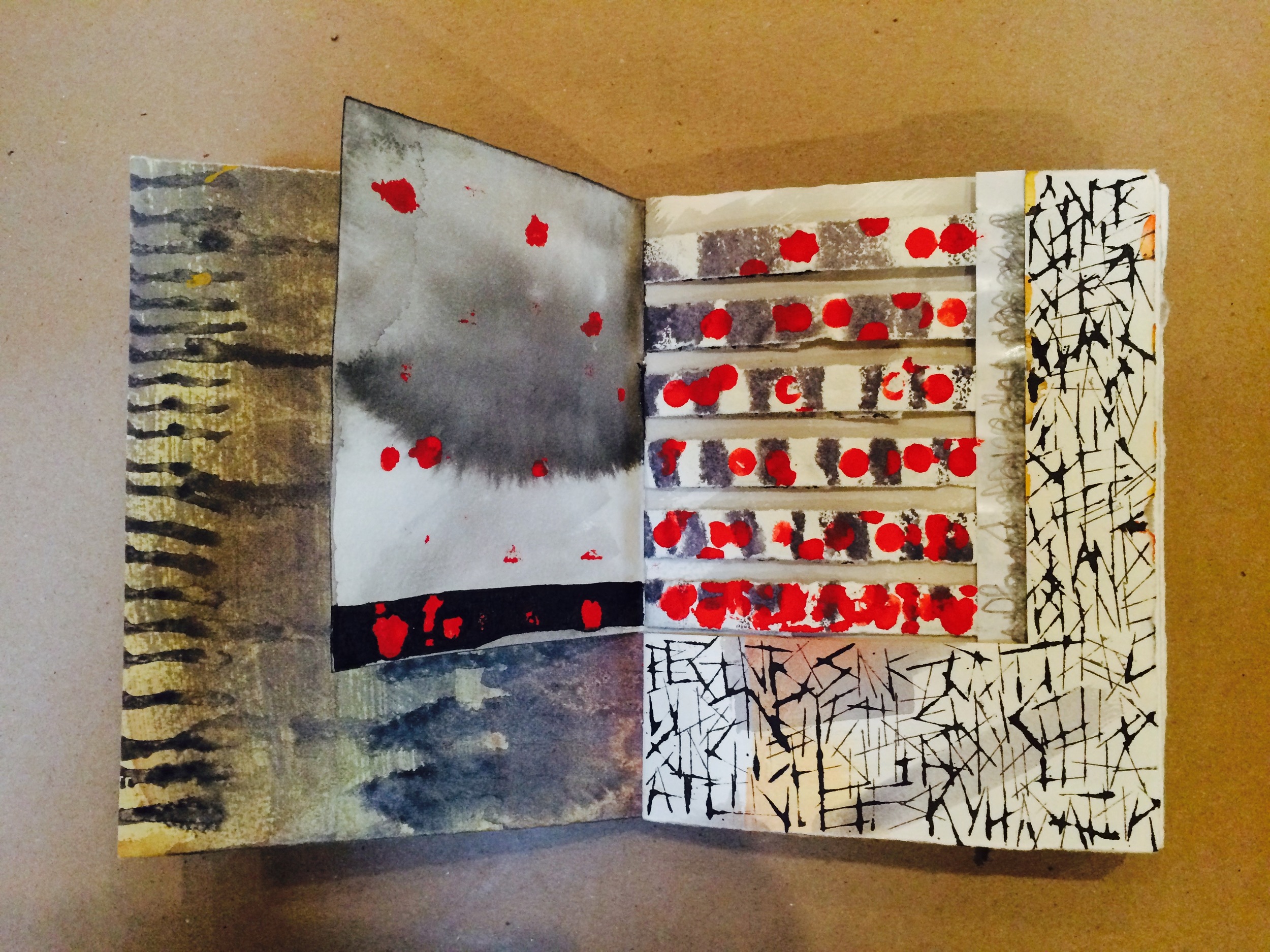 Work by Reina Katzenberger, Poetic Landscape Class, Taos, New Mexico