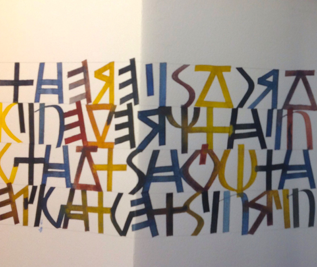 Book detail from Noelle Gulden, using our "Greek" alphabet