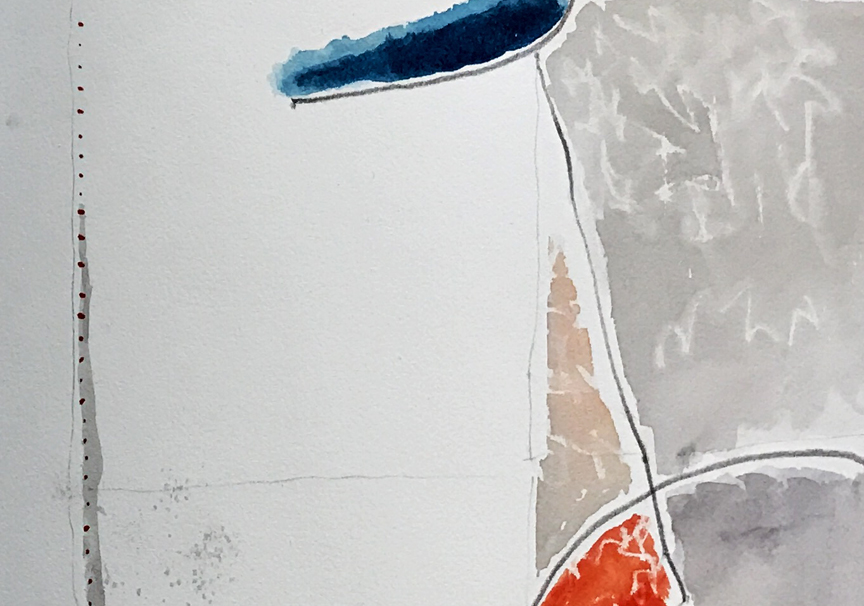 Detail, abstract painting exercise, Suzy Farren